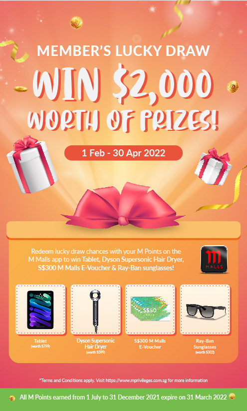 Redeem your M Points to win prizes!